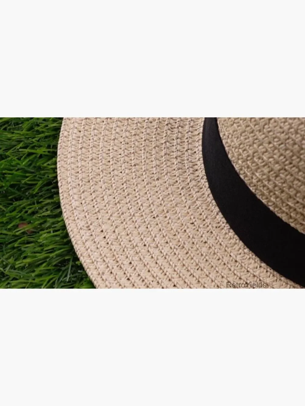 Wide Brim Straw Sun Hat with Chin Strap for Girls Ages 3-6